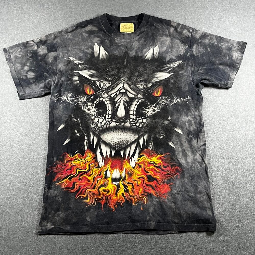 The-mountain Men's Black and Grey T-shirt